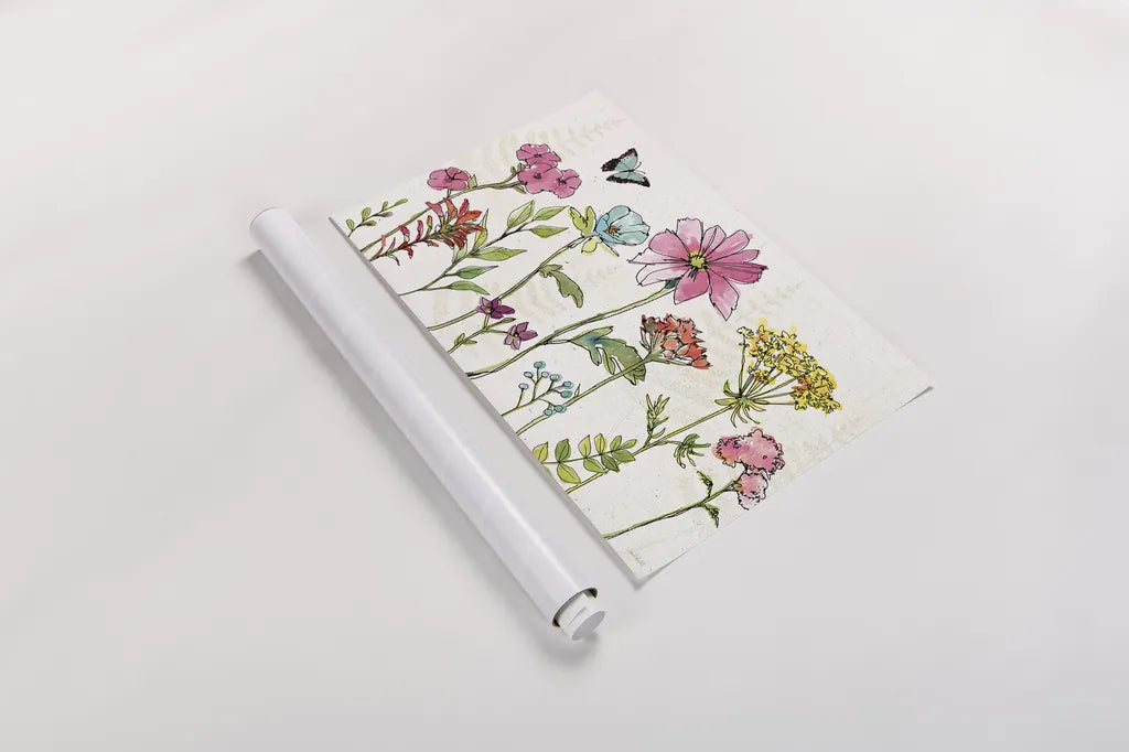 Simply Petals V by Anne Tavoletti. shown as a rolled paper print. Available as archival giclee rolled canvas, fine art paper, or poster print. SKU 38889i.