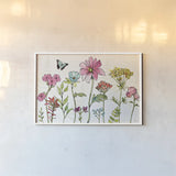 Simply Petals V by Anne Tavoletti. shown as a paper print in a white frame. Available as a archival giclee rolled canvas, fine art paper, or poster print. SKU 38889i.