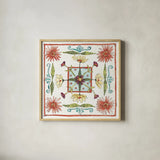 Simply Petals X Warm by Anne Tavoletti. Shown in a natural wood glass frame for a timeless modern aesthetic. Available as an archival giclee rolled canvas, fine art paper, or poster print. SKU 41467a.