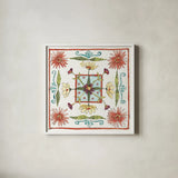 Simply Petals X Warm by Anne Tavoletti. Shown in a crisp white glass frame for a clean and minimalist style. Available as an archival giclee rolled canvas, fine art paper, or poster print. SKU 41467a.