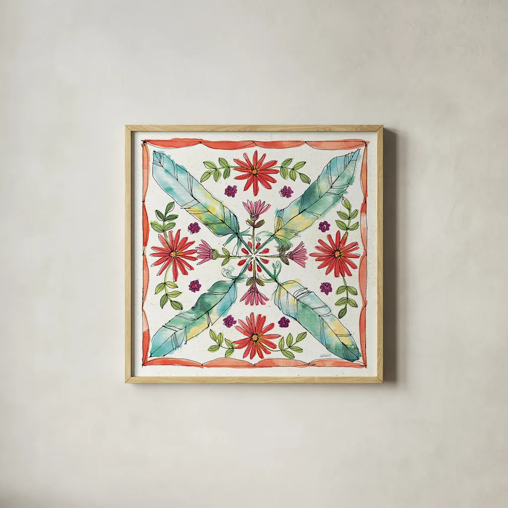 Simply Petals XI by Anne Tavoletti. Shown in a natural wood glass frame for a timeless modern aesthetic. Available as an archival giclee rolled canvas, fine art paper, or poster print. SKU 38895a.