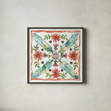 Simply Petals XI Warm by Anne Tavoletti. Shown in a sleek black glass frame for a contemporary gallery look. Available as an archival giclee rolled canvas, fine art paper, or poster print. SKU 41468a.