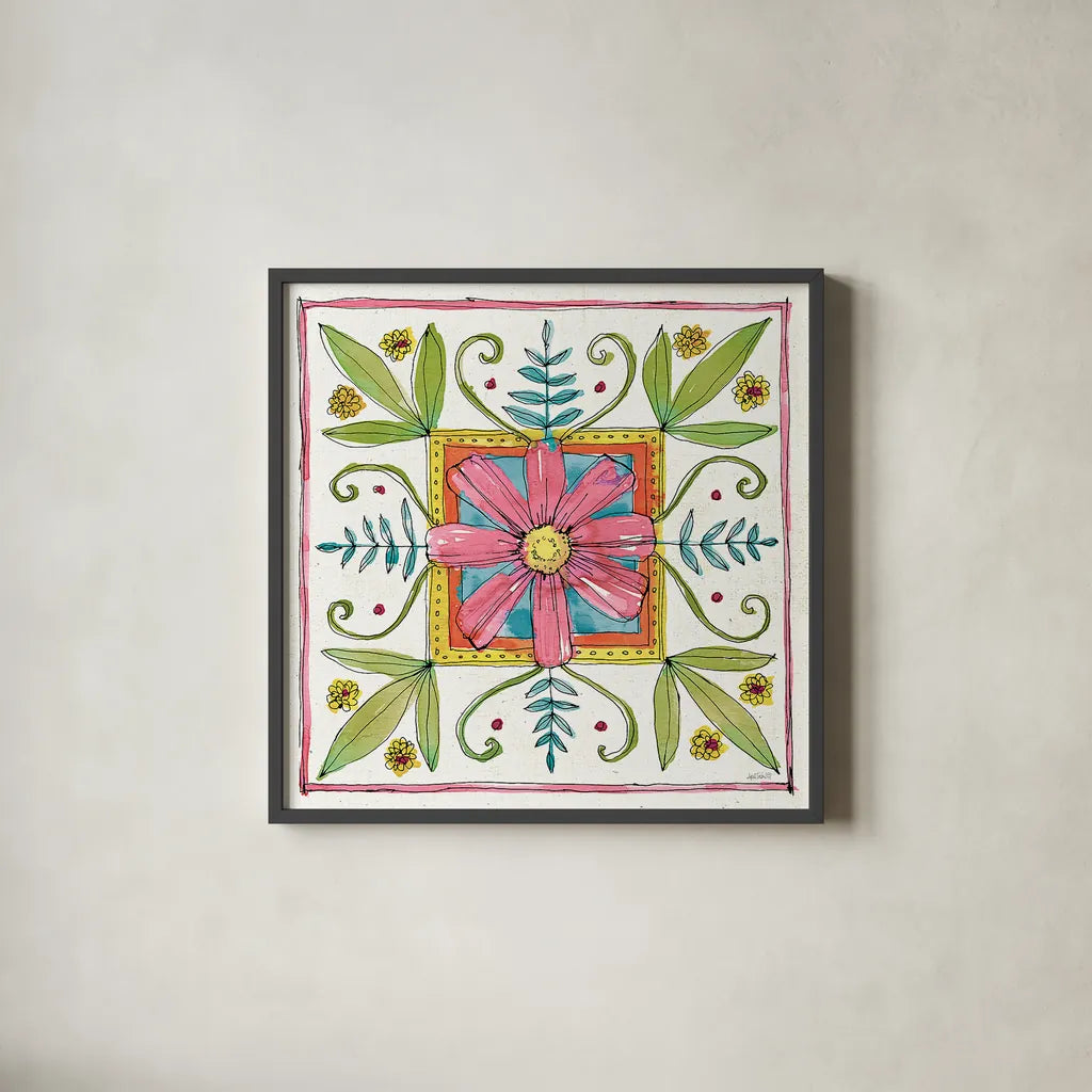 Simply Petals XII by Anne Tavoletti. Shown in a sleek black glass frame for a contemporary gallery look. Available as an archival giclee rolled canvas, fine art paper, or poster print. SKU 38896a.