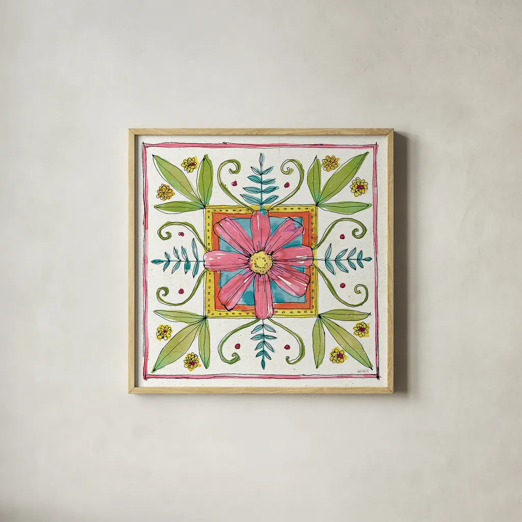 Simply Petals XII by Anne Tavoletti. Shown in a natural wood glass frame for a timeless modern aesthetic. Available as an archival giclee rolled canvas, fine art paper, or poster print. SKU 38896a.