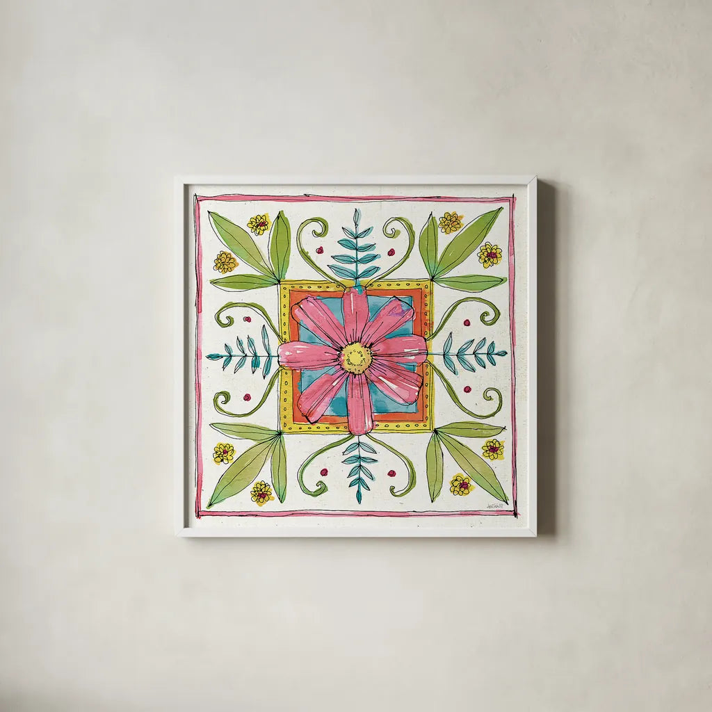 Simply Petals XII by Anne Tavoletti. Shown in a crisp white glass frame for a clean and minimalist style. Available as an archival giclee rolled canvas, fine art paper, or poster print. SKU 38896a.