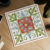 Simply Petals XII Warm by Anne Tavoletti. Shown as a detailed flat fine art print, highlighting archival giclee quality. Available as an archival giclee rolled canvas, fine art paper, or poster print. SKU 41469a.