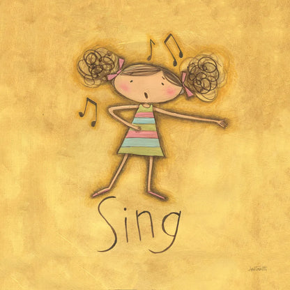 Sing by Anne Tavoletti. SKU 10801a. Archival Giclee Fine art print for wall decor.