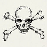 Skull and Crossbones I by Anne Tavoletti. SKU 82638a. Archival Giclee Fine art print for wall decor.