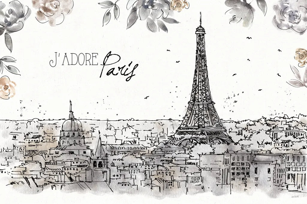 Skyline Sketches II by Anne Tavoletti. SKU 58816i. Archival Giclee Fine art print for wall decor.