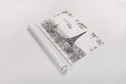 Skyline Sketches II by Anne Tavoletti. shown as a rolled paper print. Available as archival giclee rolled canvas, fine art paper, or poster print. SKU 58816i.