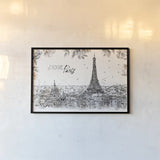 Skyline Sketches II by Anne Tavoletti. shown as a paper print in a black flame. Available as a archival giclee rolled canvas, fine art paper, or poster print. SKU 58816i.