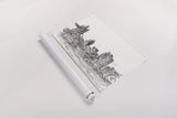 Skyline Sketches IV No Words Flowers by Anne Tavoletti. shown as a rolled paper print. Available as archival giclee rolled canvas, fine art paper, or poster print. SKU 59331i.