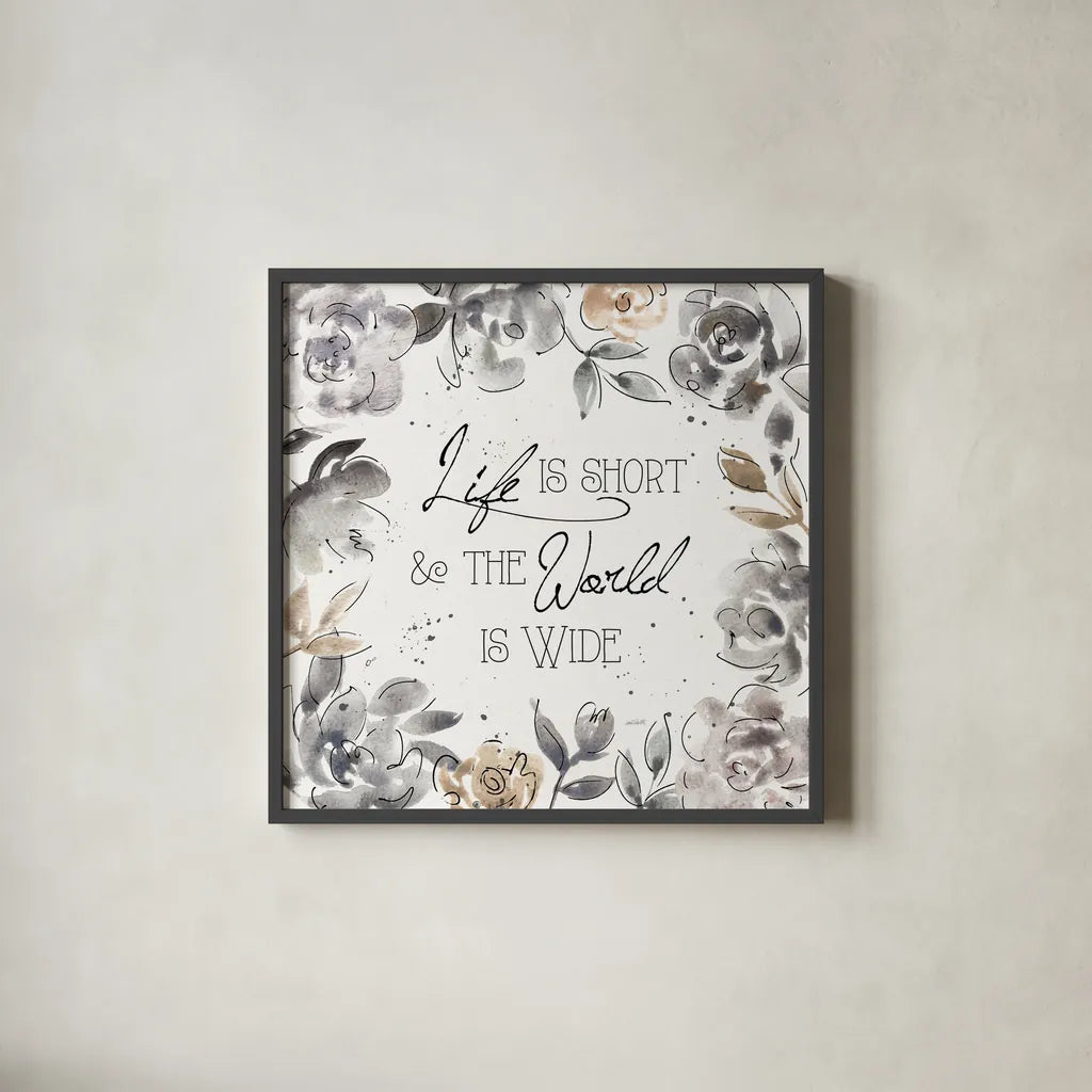 Skyline Sketches V by Anne Tavoletti. Shown in a sleek black glass frame for a contemporary gallery look. Available as an archival giclee rolled canvas, fine art paper, or poster print. SKU 58819a.