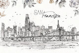 Skyline Sketches VII by Anne Tavoletti. SKU 61209i. Archival Giclee Fine art print for wall decor.