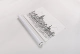 Skyline Sketches VII No Words Flowers by Anne Tavoletti. shown as a rolled paper print. Available as archival giclee rolled canvas, fine art paper, or poster print. SKU 61255i.