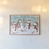 Snowplace Like Home I by Anne Tavoletti. shown as a paper print in a natural frame. Available as a archival giclee rolled canvas, fine art paper, or poster print. SKU 63648i.