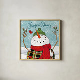 Snowplace Like Home III by Anne Tavoletti. Shown in a natural wood glass frame for a timeless modern aesthetic. Available as an archival giclee rolled canvas, fine art paper, or poster print. SKU 63650a.