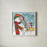 Snowplace Like Home IV by Anne Tavoletti. Shown in a crisp white glass frame for a clean and minimalist style. Available as an archival giclee rolled canvas, fine art paper, or poster print. SKU 63651a.