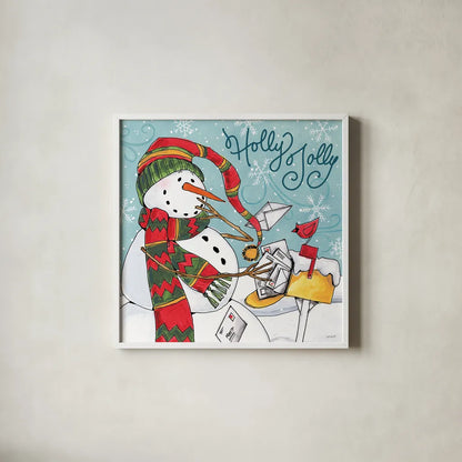 Snowplace Like Home IV by Anne Tavoletti. Shown in a crisp white glass frame for a clean and minimalist style. Available as an archival giclee rolled canvas, fine art paper, or poster print. SKU 63651a.