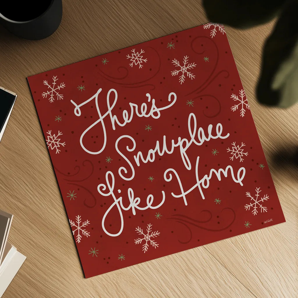 Snowplace Like Home IX by Anne Tavoletti. Shown as a detailed flat fine art print, highlighting archival giclee quality. Available as an archival giclee rolled canvas, fine art paper, or poster print. SKU 63656a.