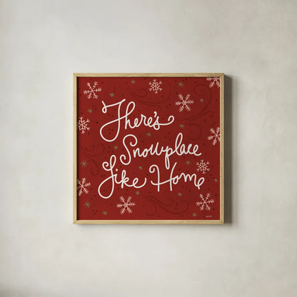 Snowplace Like Home IX by Anne Tavoletti. Shown in a natural wood glass frame for a timeless modern aesthetic. Available as an archival giclee rolled canvas, fine art paper, or poster print. SKU 63656a.