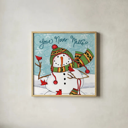 Snowplace Like Home V by Anne Tavoletti. Shown in a natural wood glass frame for a timeless modern aesthetic. Available as an archival giclee rolled canvas, fine art paper, or poster print. SKU 63652a.
