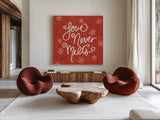 Snowplace Like Home VI by Anne Tavoletti. Shown as extra-large giant wall art in a modern living room. Available as an archival giclee rolled canvas, fine art paper, or poster print. SKU 63653a.