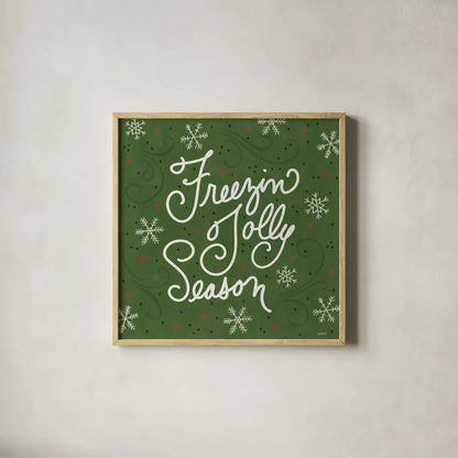 Snowplace Like Home VII by Anne Tavoletti. Shown in a natural wood glass frame for a timeless modern aesthetic. Available as an archival giclee rolled canvas, fine art paper, or poster print. SKU 63654a.