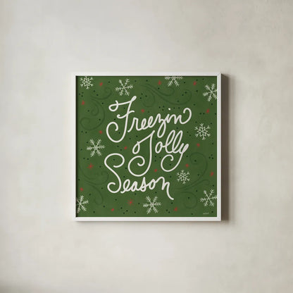 Snowplace Like Home VII by Anne Tavoletti. Shown in a crisp white glass frame for a clean and minimalist style. Available as an archival giclee rolled canvas, fine art paper, or poster print. SKU 63654a.