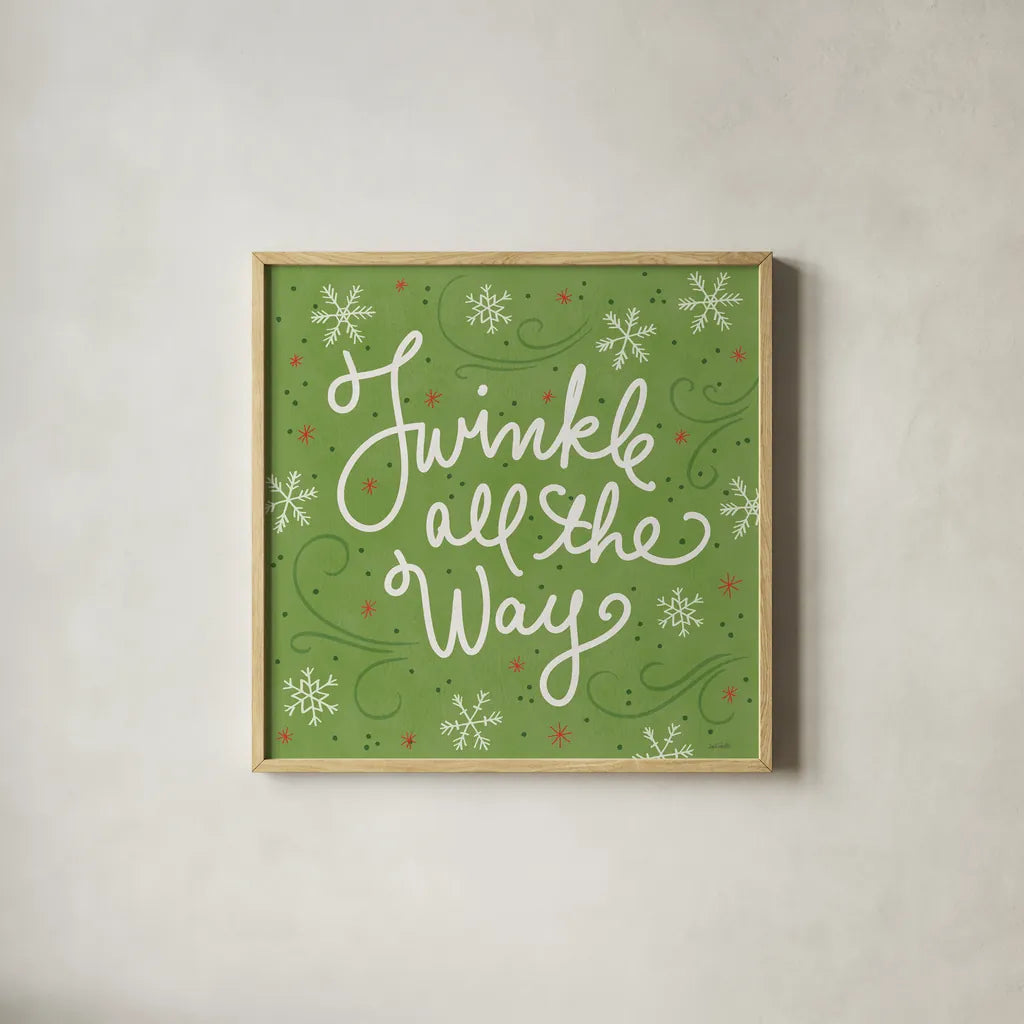 Snowplace Like Home VIII by Anne Tavoletti. Shown in a natural wood glass frame for a timeless modern aesthetic. Available as an archival giclee rolled canvas, fine art paper, or poster print. SKU 63655a.