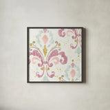 Soft Deco I by Anne Tavoletti. Shown in a sleek black glass frame for a contemporary gallery look. Available as an archival giclee rolled canvas, fine art paper, or poster print. SKU 33723a.