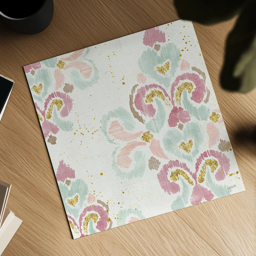 Soft Deco II by Anne Tavoletti. Shown as a detailed flat fine art print, highlighting archival giclee quality. Available as an archival giclee rolled canvas, fine art paper, or poster print. SKU 33724a.