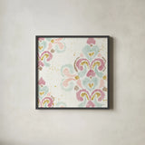 Soft Deco II by Anne Tavoletti. Shown in a sleek black glass frame for a contemporary gallery look. Available as an archival giclee rolled canvas, fine art paper, or poster print. SKU 33724a.
