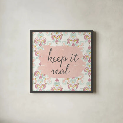 Soft Deco III by Anne Tavoletti. Shown in a sleek black glass frame for a contemporary gallery look. Available as an archival giclee rolled canvas, fine art paper, or poster print. SKU 33725a.