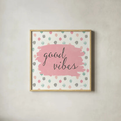 Soft Deco IV Pastel by Anne Tavoletti. Shown in a natural wood glass frame for a timeless modern aesthetic. Available as an archival giclee rolled canvas, fine art paper, or poster print. SKU 67021a.