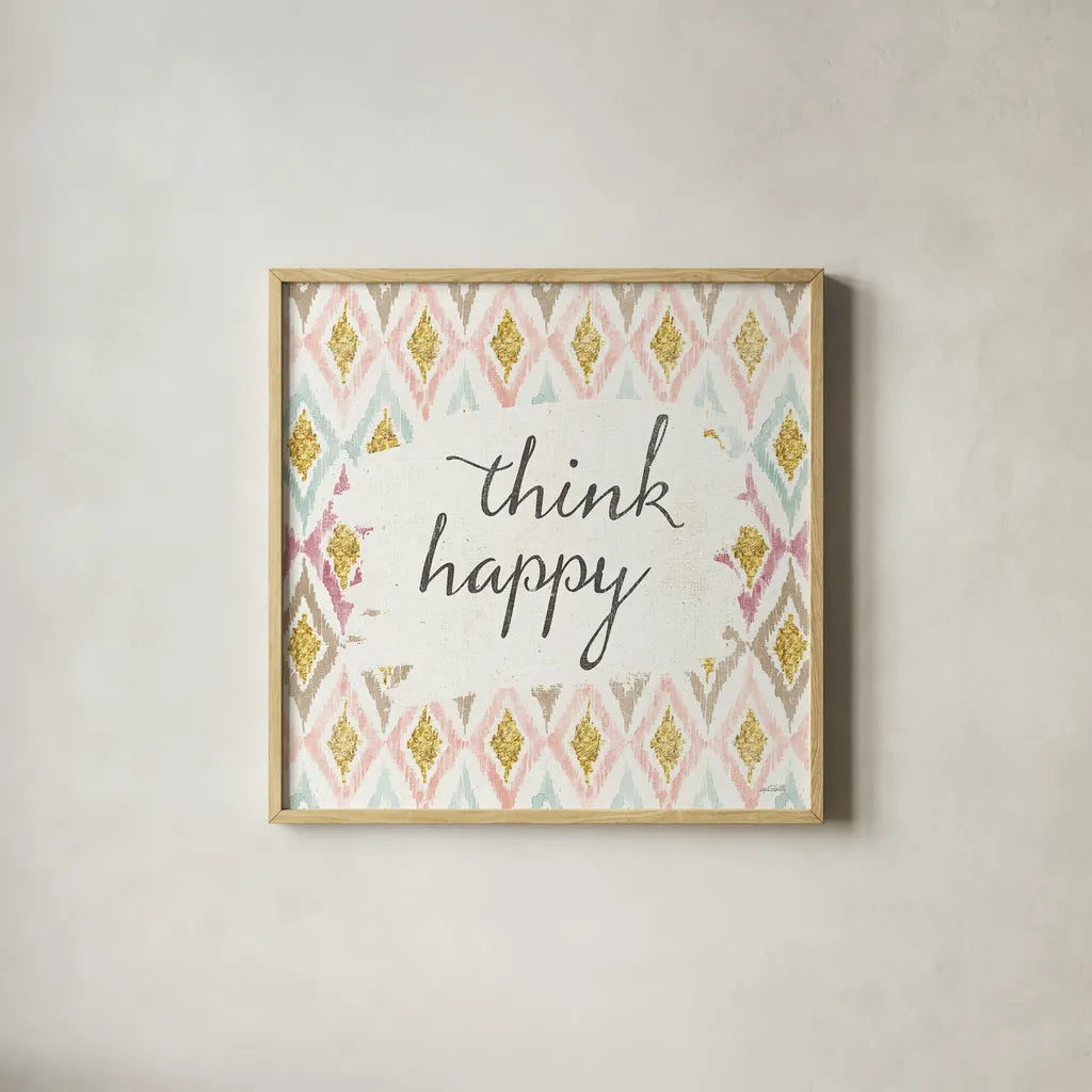 Soft Deco V by Anne Tavoletti. Shown in a natural wood glass frame for a timeless modern aesthetic. Available as an archival giclee rolled canvas, fine art paper, or poster print. SKU 33727a.