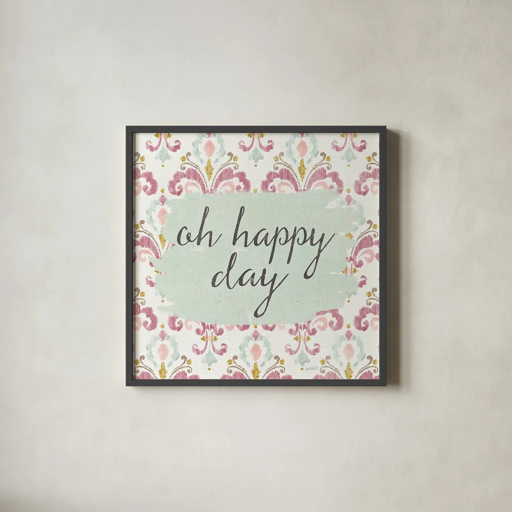 Soft Deco VI by Anne Tavoletti. Shown in a sleek black glass frame for a contemporary gallery look. Available as an archival giclee rolled canvas, fine art paper, or poster print. SKU 33728a.