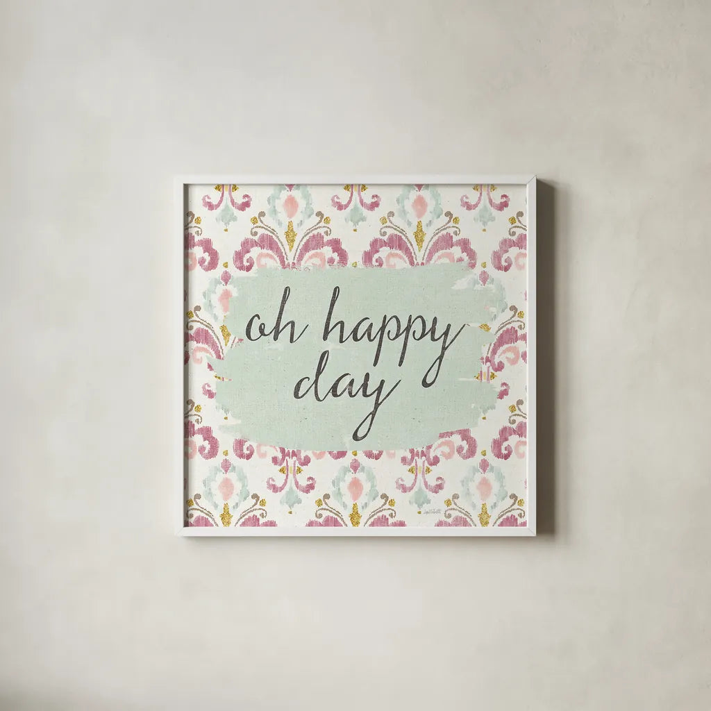 Soft Deco VI by Anne Tavoletti. Shown in a crisp white glass frame for a clean and minimalist style. Available as an archival giclee rolled canvas, fine art paper, or poster print. SKU 33728a.