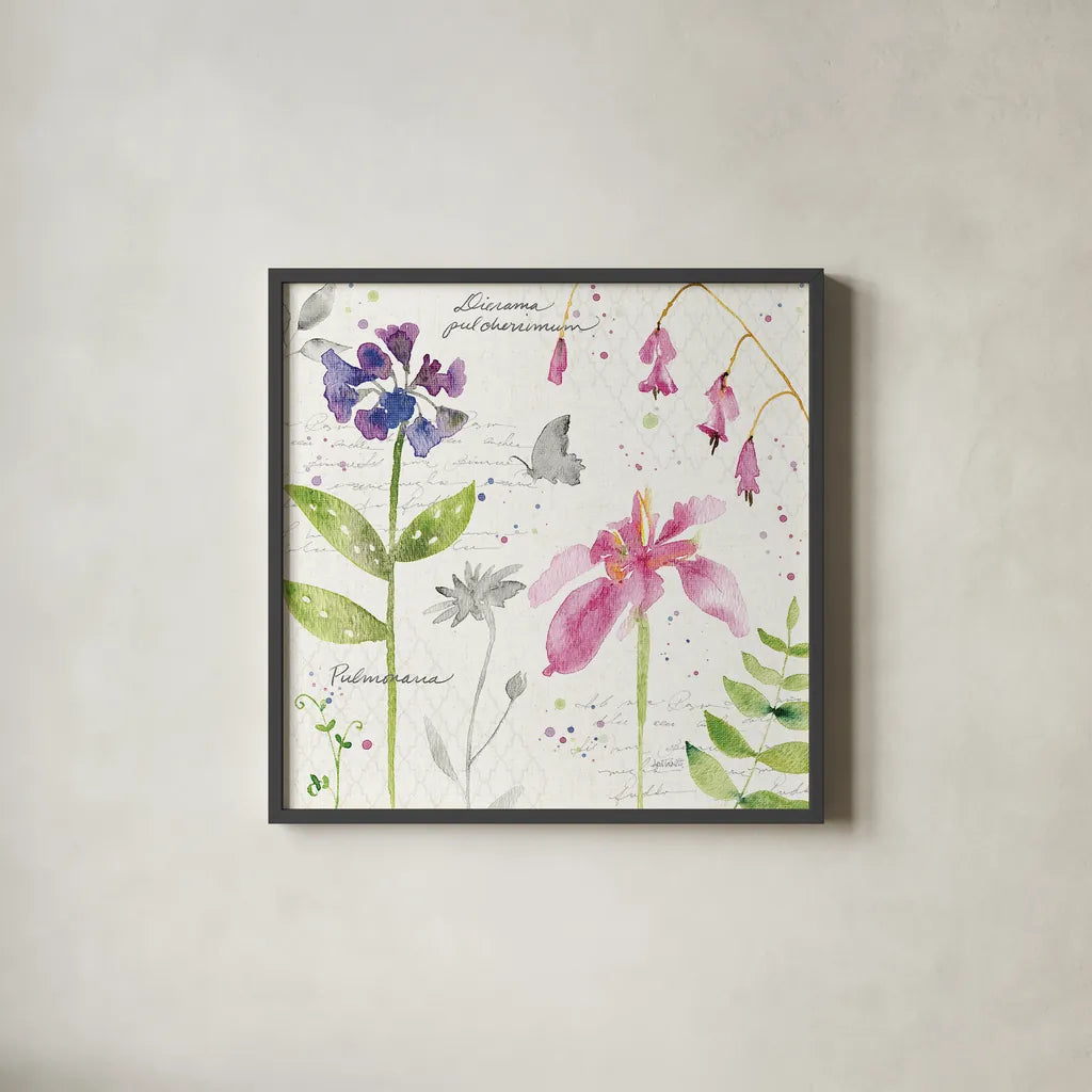 Soft Nature IV by Anne Tavoletti. Shown in a sleek black glass frame for a contemporary gallery look. Available as an archival giclee rolled canvas, fine art paper, or poster print. SKU 15010a.