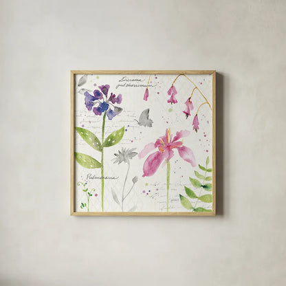 Soft Nature IV by Anne Tavoletti. Shown in a natural wood glass frame for a timeless modern aesthetic. Available as an archival giclee rolled canvas, fine art paper, or poster print. SKU 15010a.