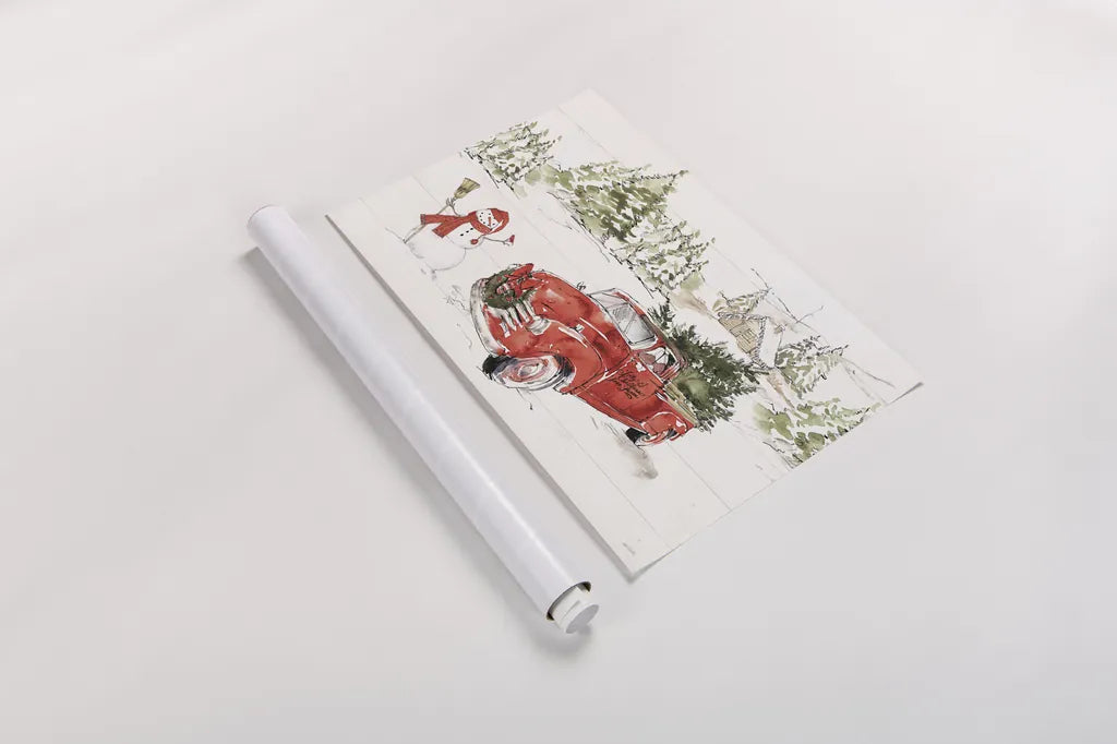 Soft Season I Dark Red by Anne Tavoletti. shown as a rolled paper print. Available as archival giclee rolled canvas, fine art paper, or poster print. SKU 75410i.