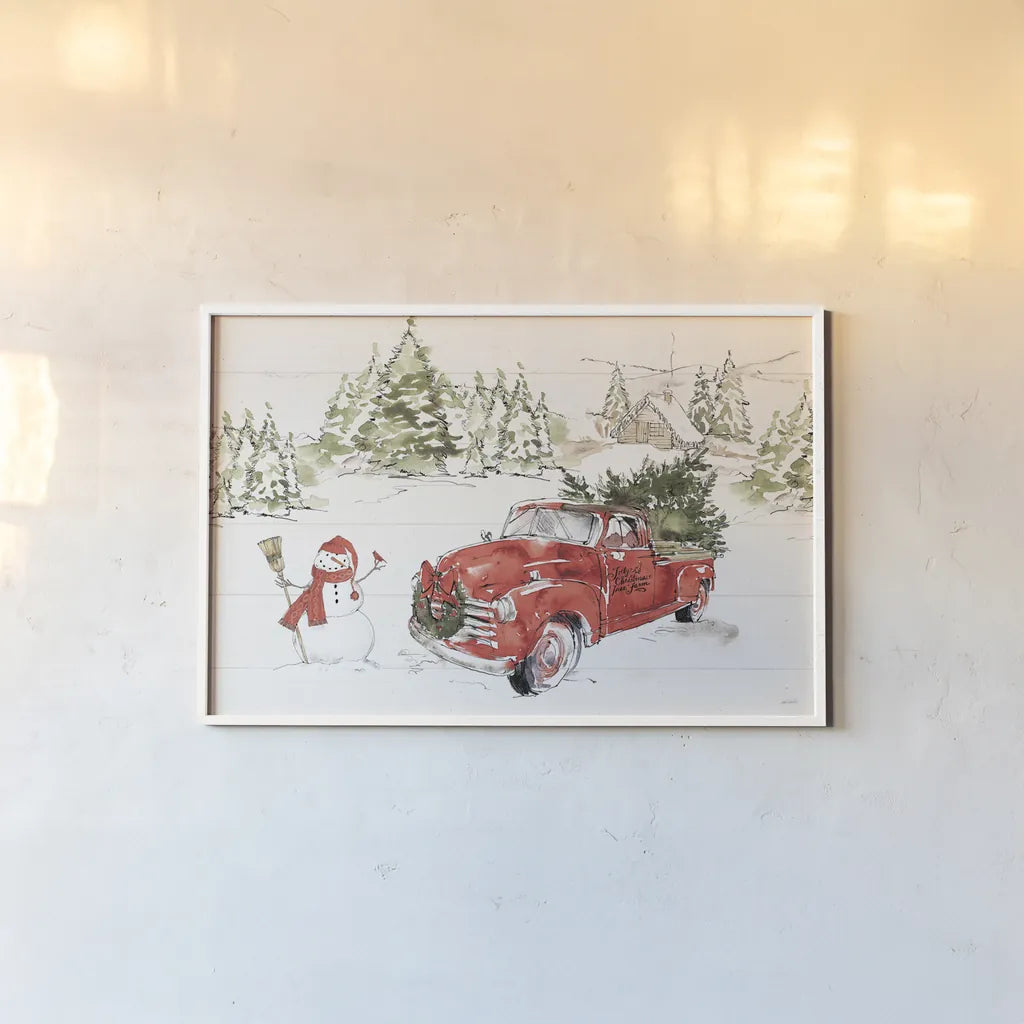 Soft Season I Dark Red by Anne Tavoletti. shown as a paper print in a white frame. Available as a archival giclee rolled canvas, fine art paper, or poster print. SKU 75410i.