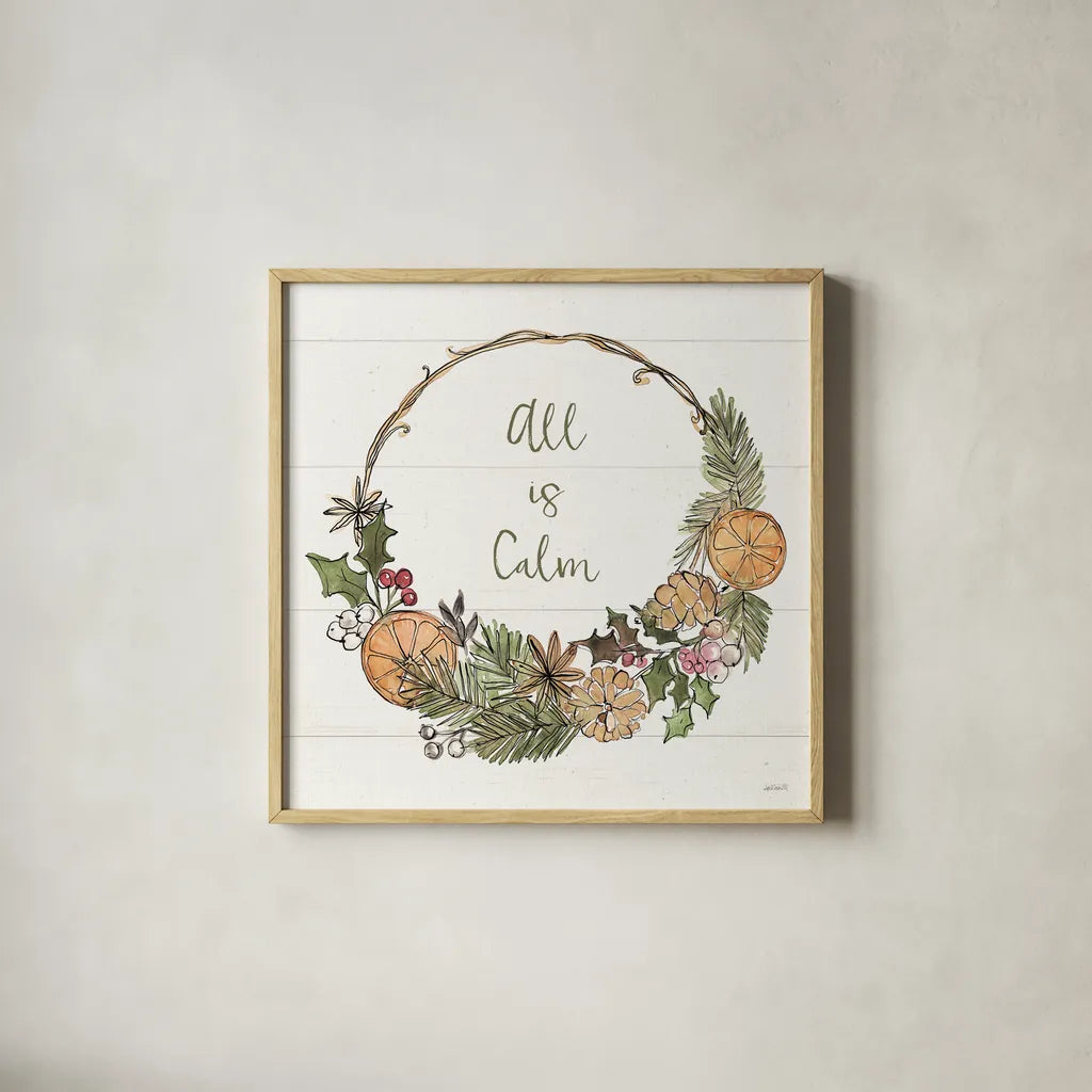 Soft Season V by Anne Tavoletti. Shown in a natural wood glass frame for a timeless modern aesthetic. Available as an archival giclee rolled canvas, fine art paper, or poster print. SKU 74541a.