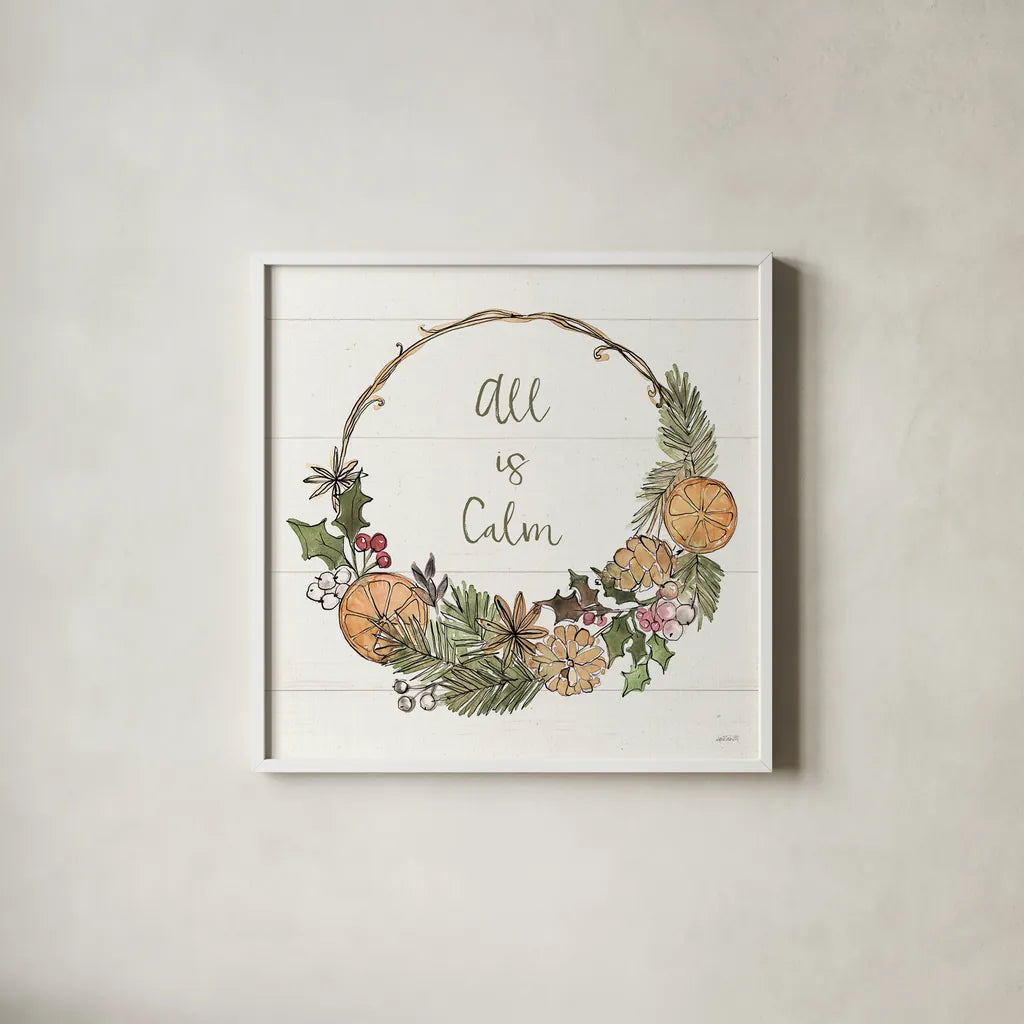 Soft Season V by Anne Tavoletti. Shown in a crisp white glass frame for a clean and minimalist style. Available as an archival giclee rolled canvas, fine art paper, or poster print. SKU 74541a.