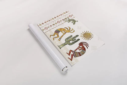 Southwest Flair I by Anne Tavoletti. shown as a rolled paper print. Available as archival giclee rolled canvas, fine art paper, or poster print. SKU 70719i.