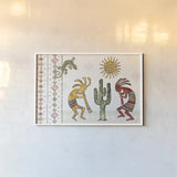 Southwest Flair I by Anne Tavoletti. shown as a paper print in a white frame. Available as a archival giclee rolled canvas, fine art paper, or poster print. SKU 70719i.