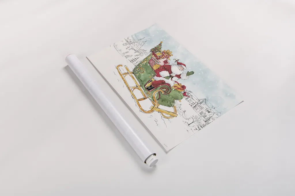 Special Delivery I Village by Anne Tavoletti. shown as a rolled paper print. Available as archival giclee rolled canvas, fine art paper, or poster print. SKU 87367i.