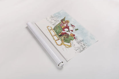 Special Delivery I Village by Anne Tavoletti. shown as a rolled paper print. Available as archival giclee rolled canvas, fine art paper, or poster print. SKU 87367i.