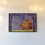 Spooky Fun I by Anne Tavoletti. shown as a paper print in a black flame. Available as a archival giclee rolled canvas, fine art paper, or poster print. SKU 48869i.