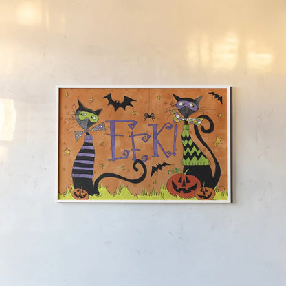 Spooky Fun II by Anne Tavoletti. shown as a paper print in a white frame. Available as a archival giclee rolled canvas, fine art paper, or poster print. SKU 48870i.